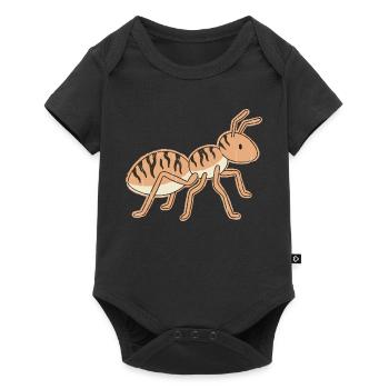Fourmi tigrée stylisée rayures Tigrée - Body à manches courtes Premium Bébé - noir - Devant