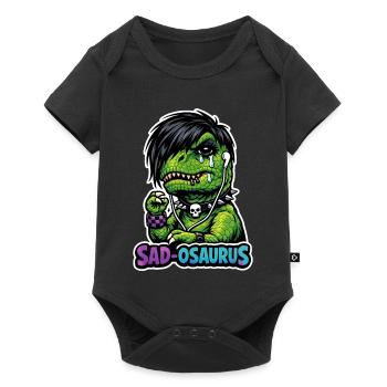 Emo Dinosaur, Sad Dino, Emotional - Baby Premium short-sleeve bodysuit - black - Front