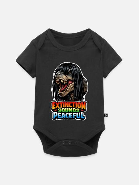 Emo-dinosaurier, Trauriger Dino, Emotionaler - Baby Premium Kurzarmbody - Schwarz