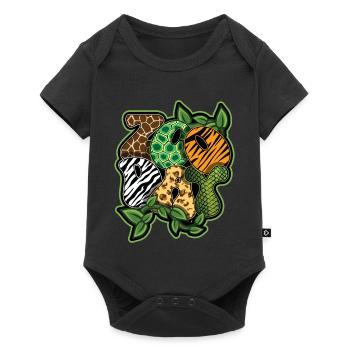 Safari Animals Zoo Party Jungle Zoo Birthday - Baby Premium short-sleeve bodysuit - black - Front
