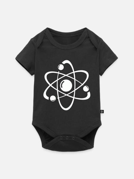Atommodell Linienkunst - Baby Premium Kurzarmbody - Schwarz