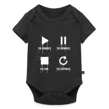 Pleine conscience, moments, souvenirs, bonheur - Body à manches courtes Premium Bébé - noir - Devant