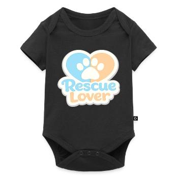 Cœur de Patte de Maître de Sauvetage - Body à manches courtes Premium Bébé - noir - Devant