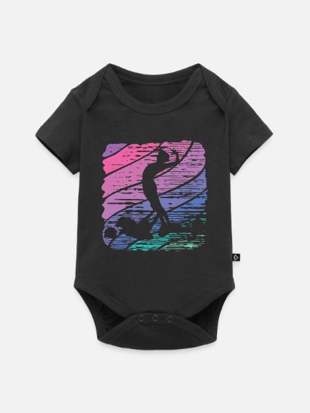 Artistic Swim Team Synchronschwimmen - Baby Premium Kurzarmbody - Schwarz
