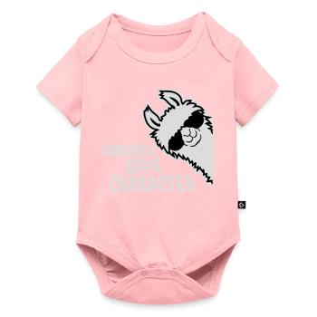 Lama Alpaga Personnage secondaire sarcastique - Body à manches courtes Premium Bébé - rose - Devant