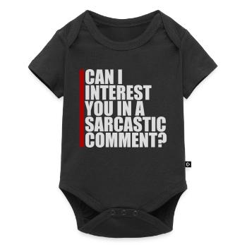 Puis-je vous intéresser à un commentaire sarcastique Lustig - Body à manches courtes Premium Bébé - noir - Devant
