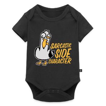 Crazy Seagull Sarcastic Side Character Funny - Baby Premium short-sleeve bodysuit - black - Front