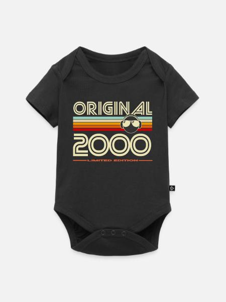 Originale Retro-Edition von 2000 - Baby Premium Kurzarmbody - Schwarz