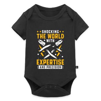 Electrician, Electronics Technician, Electrician - Baby Premium short-sleeve bodysuit - black - Front