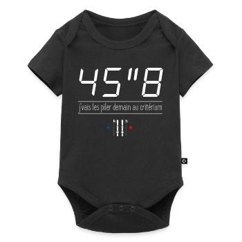 45"8 - J'vais les piler demain au critérium - Body à manches courtes Premium Bébé - noir - Devant
