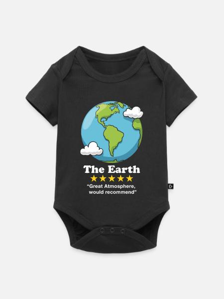 Die Erde - Baby Premium Kurzarmbody - Schwarz