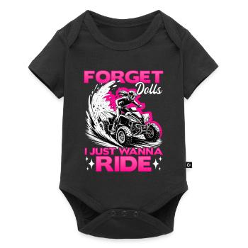 Quad ATV Femme Fille Quad Quad - Body à manches courtes Premium Bébé - noir - Devant