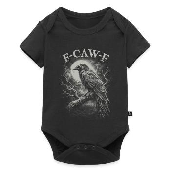 F-Caw-F Crow Raven Dark Gothic Humor Funny Goth - Baby Premium short-sleeve bodysuit - black - Front