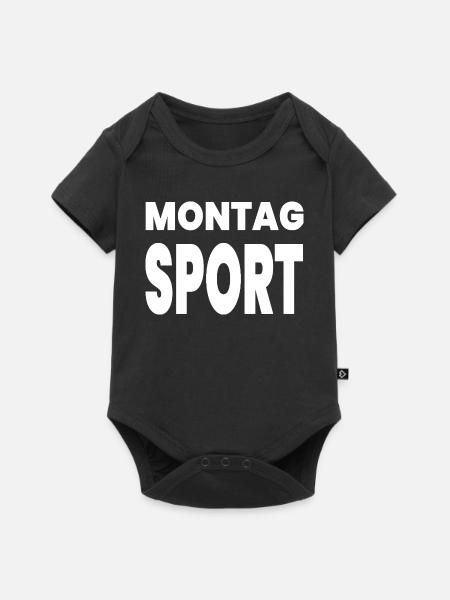 Sport - Baby Premium Kurzarmbody - Schwarz