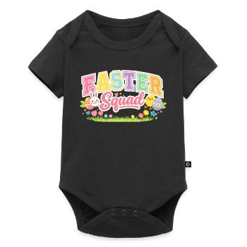 Chasse aux œufs de l’escouade de Pâques - Body à manches courtes Premium Bébé - noir - Devant