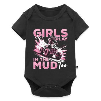 Quad ATV Woman Girl Four Wheeler - Baby Premium short-sleeve bodysuit - black - Front
