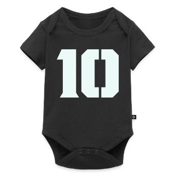 10- - Baby Premium Kurzarmbody - Schwarz - Vorne