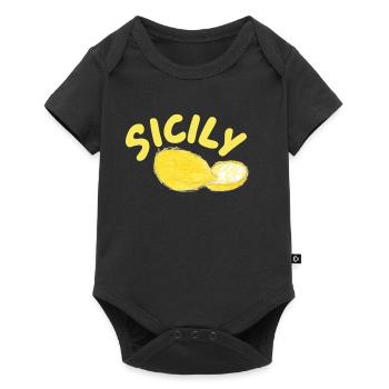 Illustration des citrons de Sicile - Sicile - Body à manches courtes Premium Bébé - noir - Devant