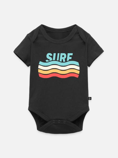 Surf - Baby Premium Kurzarmbody - Schwarz