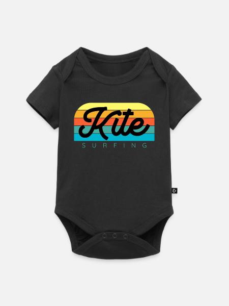 Kitesurfer Kiteboard Kitesurfen Kitesurf - Baby Premium Kurzarmbody - Schwarz