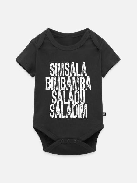 Simsalabimbambasaladusaladim - Baby Premium Kurzarmbody - Schwarz