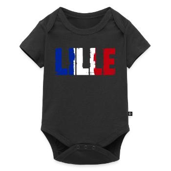 Lille Frankreich - Baby Premium Kurzarmbody - Schwarz - Vorne