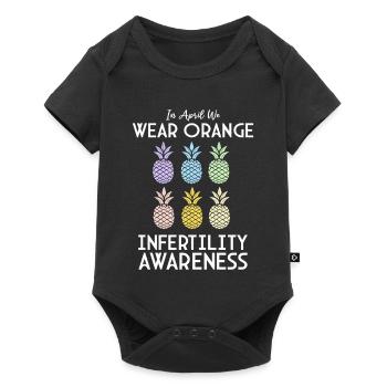 In April We Wear Orange IVF Month Infertility - Baby Premium short-sleeve bodysuit - black - Front