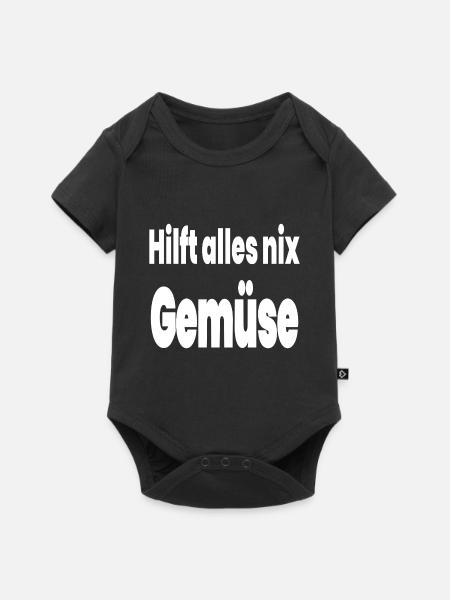 Gemüse - Baby Premium Kurzarmbody - Schwarz