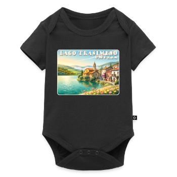 Lago Trasimeno - Baby Premium Kurzarmbody - Schwarz - Vorne