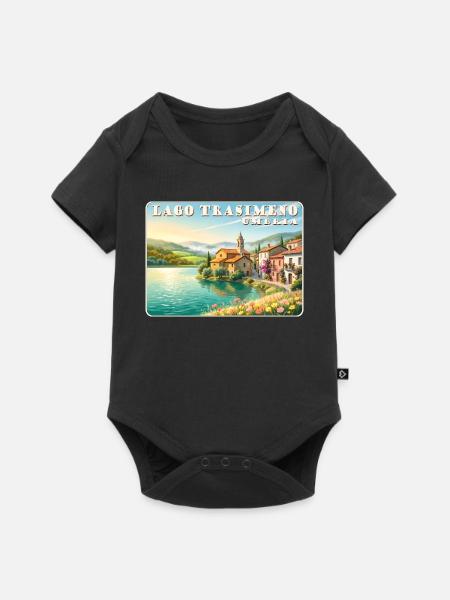 Lago Trasimeno - Baby Premium Kurzarmbody - Schwarz