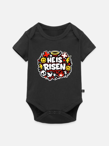 he is risen - Baby Premium Kurzarmbody - Schwarz