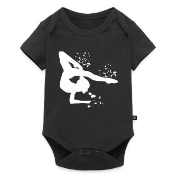 Gymnaste avec massues gymnastique rythmique - Body à manches courtes Premium Bébé - noir - Devant
