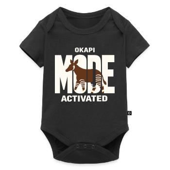Okapi-liebhaber Okapi-tier Seltene Tierweltliebe - Baby Premium Kurzarmbody - Schwarz - Vorne