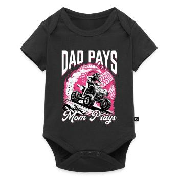 Quad ATV Woman Girl Four Wheeler - Baby Premium short-sleeve bodysuit - black - Front