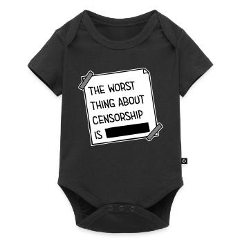 Le pire dans la censure, c’est l’ironie amusante - Body à manches courtes Premium Bébé - noir - Devant