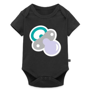schnuller - Baby Premium Kurzarmbody - Schwarz - Vorne