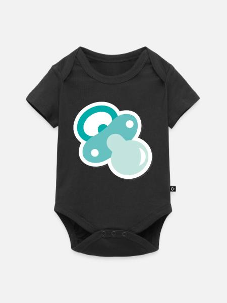 Schnuller - Baby Premium Kurzarmbody - Schwarz