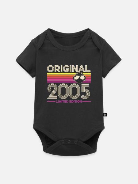 Originale Retro-Edition von 2005 - Baby Premium Kurzarmbody - Schwarz