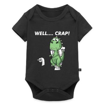 Drôle de dinosaure T-Rex, eh bien - Body à manches courtes Premium Bébé - noir - Devant