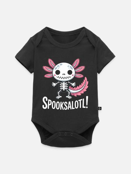 Spooksalot Skelettdrache - Baby Premium Kurzarmbody - Schwarz