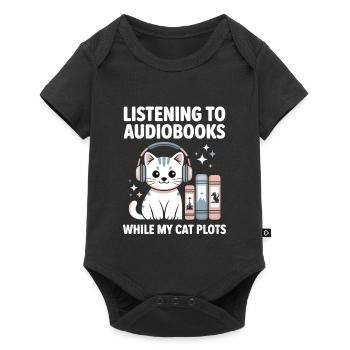 Cadeau de lecture de rat de livre pour fans de livres Cats - Body à manches courtes Premium Bébé - noir - Devant
