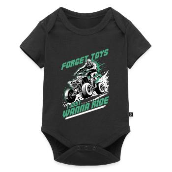 Quad ATV Garçons Hommes Quad Wheeler - Body à manches courtes Premium Bébé - noir - Devant