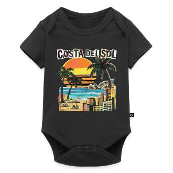 Costa Del Sol Spanien Urlaub - Baby Premium Kurzarmbody - Schwarz - Vorne