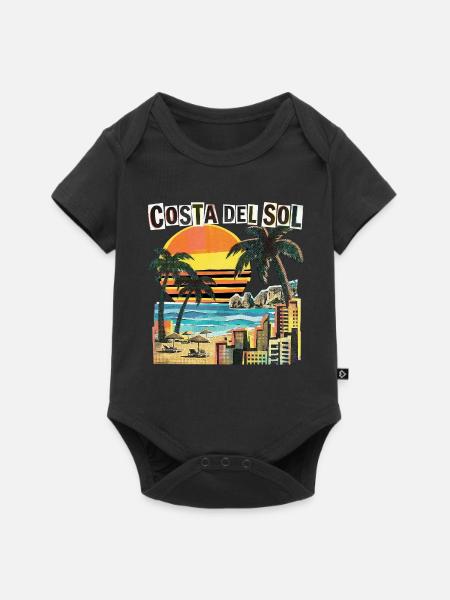 Costa Del Sol Spanien Urlaub - Baby Premium Kurzarmbody - Schwarz