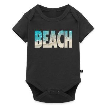Tropical BEACH Ocean Text Vibe - Baby Premium short-sleeve bodysuit - black - Front