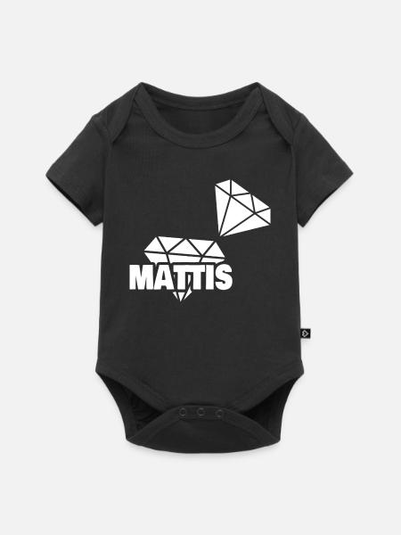 Mattis - Baby Premium Kurzarmbody - Schwarz