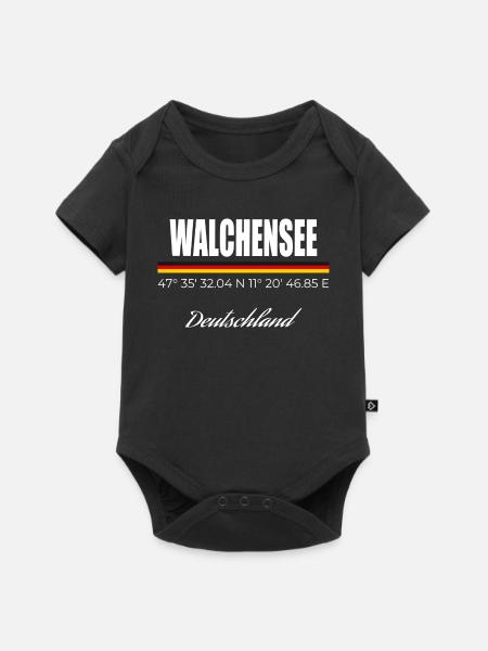 Walchensee - Baby Premium Kurzarmbody - Schwarz