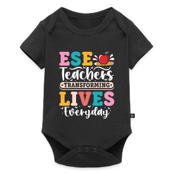 Geschenke für ESE-Lehrer - Baby Premium Kurzarmbody - Schwarz - Vorne