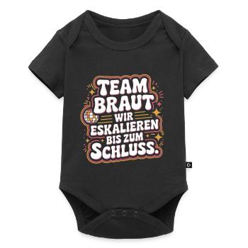 Team Braut Wir Eskalieren Crew Squad JGA Frauen - Baby Premium Kurzarmbody - Schwarz - Vorne