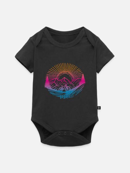 Fahhrrad Downhill Ride - Baby Premium Kurzarmbody - Schwarz